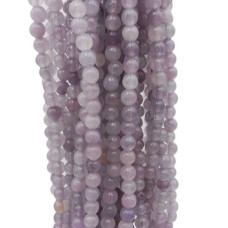 Agata colorata grigia 4 mm tonda liscia filo 40 cm Agata colorata grigia 4 mm tonda liscia filo 40 cm