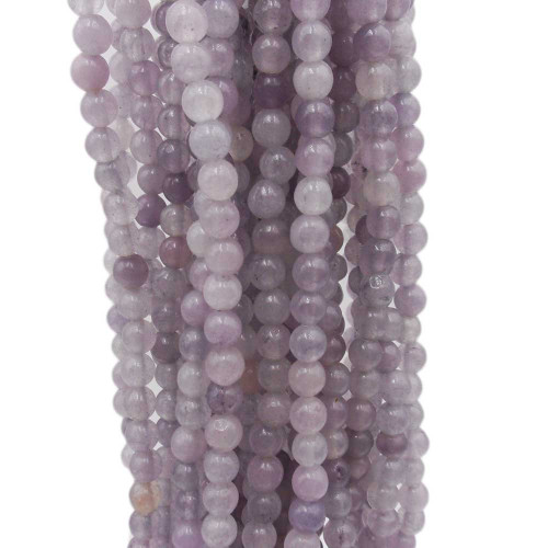 Agata colorata grigia 4 mm tonda liscia filo 40 cm