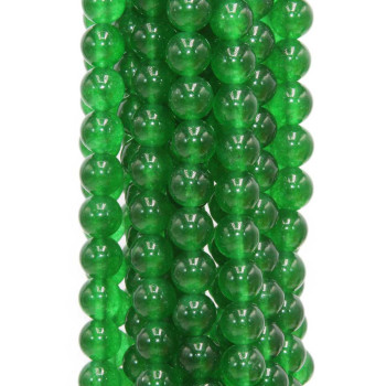 Agata verde tonda liscia 8 mm filo 40 cm