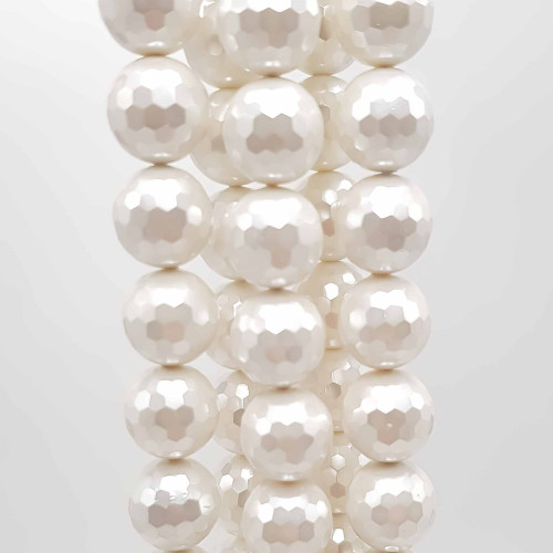 Conchiglie tonde bianche 12 mm grado aaaa pacco 10 przzi 
