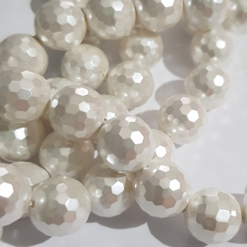 Conchiglie tonde bianche 12 mm grado aaaa pacco 10 przzi 