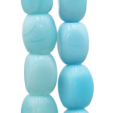 Agata azzurra barilotto liscio 17x13 mm circa 2 pz Agata azzurra barilotto liscio 17x13 mm circa 2 pz