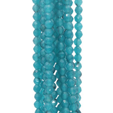Agata azzurra rutilata tonda sfac. 4 filo 40 cm Agata azzurra rutilata tonda sfac. 4 filo 40 cm