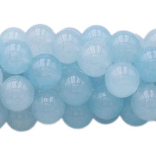 Agata azzurra tonda liscia 14 mm 10 pz Agata azzurra tonda liscia 14 mm 10 pz