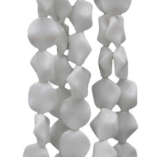 Agata bianca gettone ondulato 16 mm 5 pz
