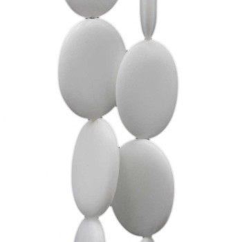 Agata bianca ovale 35x25 mm 1 pz