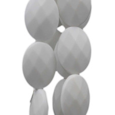Agata bianca ovale sfac. 25x18 mm 2 pz Agata bianca ovale sfac. 25x18 mm 2 pz