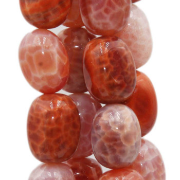 Agata di fuoco rossa oliva 17 mm circa pacco 2 pz