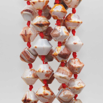 Agata di fuoco bicono 11x13 mm circa 6 pz