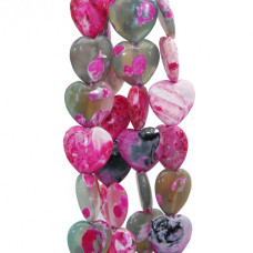 Agata di fuoco cuore liscio 20 mm rosa pacco 4 pz Agata di fuoco cuore liscio 20 mm rosa pacco 4 pz