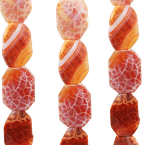 Agata di fuoco piastra 30x22.3 mm 1 pz