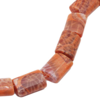 Agata di fuoco rettangolo 18x12.5 mm 1 pz