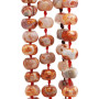 Agata di fuoco rondelle 13.5x10 mm liscia 10 pz
