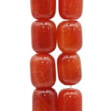 Agata di fuoco rossa barilotto 18.5x13.5 mm 1 pz