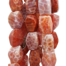 Agata di fuoco sasso smussato 16x10 mm circa pacco 2 pz