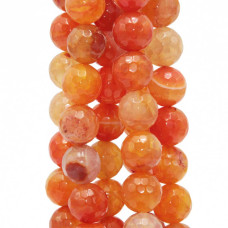 Agata di fuoco arancio 12 mm sfac. filo 40 cm Agata di fuoco arancio 12 mm sfac. filo 40 cm