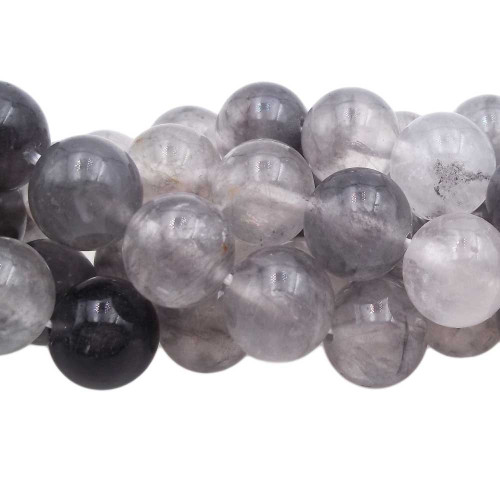 Agata grigia fume tonda liscia 10 mm pacco 10 pezzi