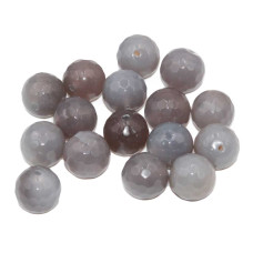 Agata grigia tonda sfac. 13.5 mm 10 pz Agata grigia tonda sfac. 13.5 mm 10 pz