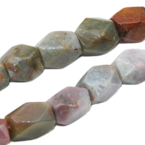 Agata indiana colonna smussata 17/19x13 mm circa pacco 5 pz