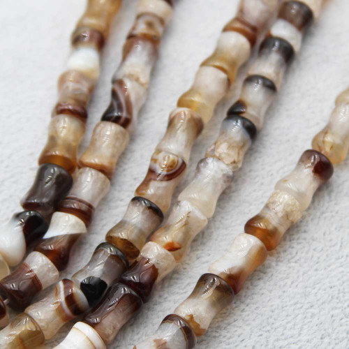 Agata madagascar colonna 10x8 mm liscia pacco 10 pezzi