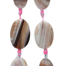 Agata madagascar piastra ovale 28x21 mm conf. 2 pz Agata madagascar piastra ovale 28x21 mm conf. 2 pz