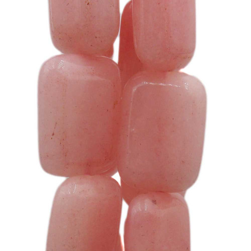 Agata rosa rettangolo liscio 18x13 mm pacco 4 pz