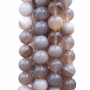 Agata grigia striata tonda liscia 10 mm filo 40 cm