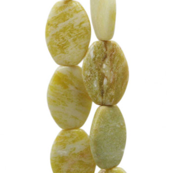 Agata lemon ovale liscia 30x22 mm 1 pz