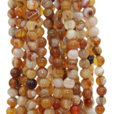 Agata striata marrone tonda liscia 4 mm filo 40 cm Agata striata marrone tonda liscia 4 mm filo 40 cm