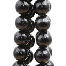 Agata striata tonda liscia nera 12 mm 10 pz Agata striata tonda liscia nera 12 mm 10 pz