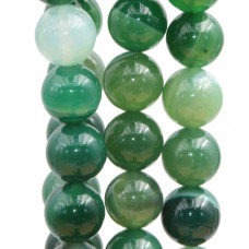 Agata striata tonda liscia verde 12 mm 10 pz Agata striata tonda liscia verde 12 mm 10 pz