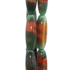 Agata striata verde colonna 40x13 mm 1 pz