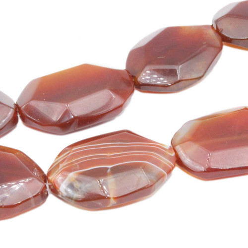 Corniola rossa striata piastra 43x30 circa pacco 1 pz
