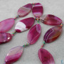 Agata striata rosa piastra 49x25 mm liscia 1 pz