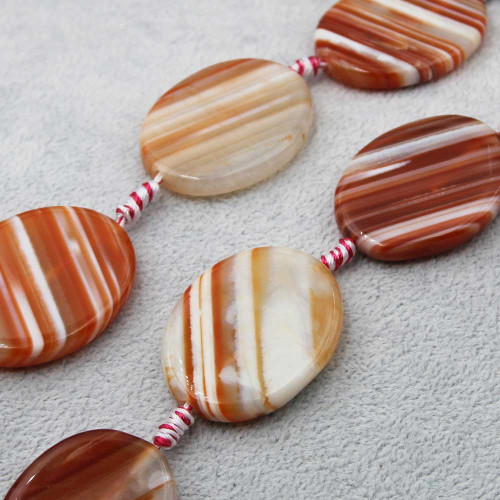 Agta striata rossa piastra 40x30 mm liscia 1 pz