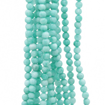Amazzonite tonda liscia 4 mm filo 40 cm