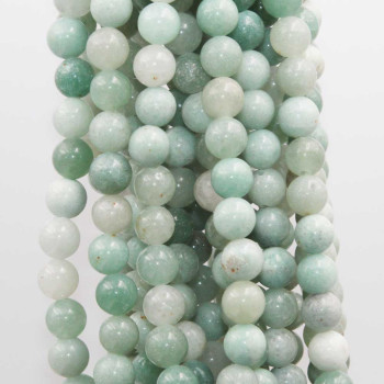 Amazzonite chiara tonda liscia 8 mm filo 40 cm