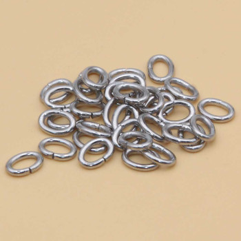 Anellini in acciaio ovali 8x5 mm 50 pz
