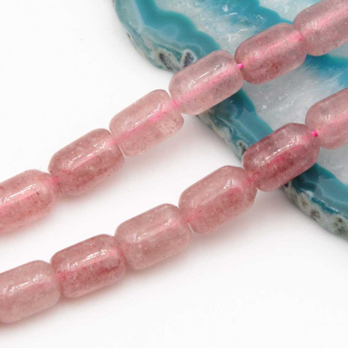 Quarzo rosso barilotto liscio 9x6 mm conf. 10 pz