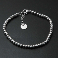 Bracciale a palline in acciaio 4 mm 1 pz Bracciale a palline in acciaio 4 mm 1 pz