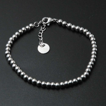 Bracciale a palline in acciaio 4 mm 1 pz