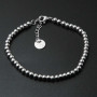 Bracciale a palline in acciaio 4 mm 1 pz
