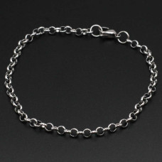 Bracciale completo acciaio catena rolò 17/20 cm 1 pz Bracciale completo acciaio catena rolò 17/20 cm 1 pz