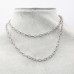 Base collana acciaio maglia ovale 6x4 mm lunghezza 60 cm