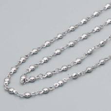 Base collana acciaio magliapalline piatte lunghezza 60 cm