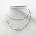 Base collana acciaio magliapalline piatte lunghezza 60 cm