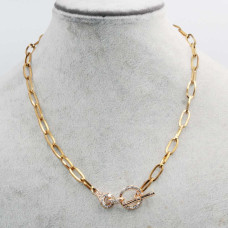 Base collana 39 cm girocollo chiusura preziosa conf. 1 pz