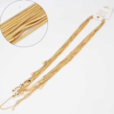 Base collana acciaio oro serpentina 45+5 cm conf. 1 pz