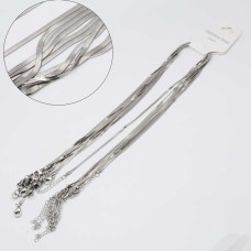 Base collana acciaio serpentina piatta 45+5 cm conf. 1 pz