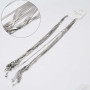 Base collana acciaio serpentina piatta 45+5 cm conf. 1 pz